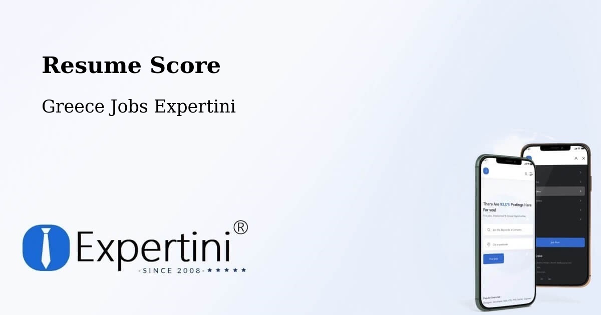 Resume Score & Job Description Match Tool – Áthyra - Greece Jobs Expertini
